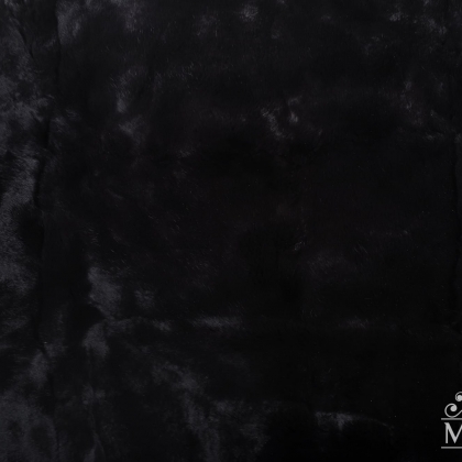 Пластина из шкурок кролика рекс Черная